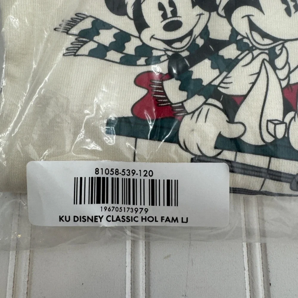 NEW Hanna Andersson 2 Piece Pajama Set US 6-7 Disney Classic Holiday Family LJ